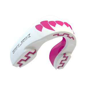 Protège dents blanc pour adulte SafeJawz Extro Series « Pink Fangz »